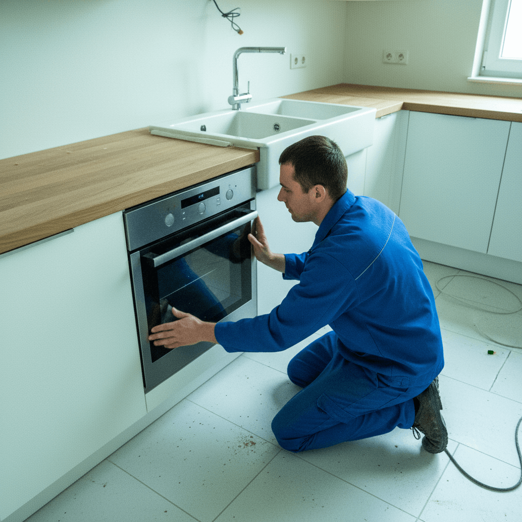 Fachmann bei der Arbeit am Sicherungskasten mit Spezialwerkzeug